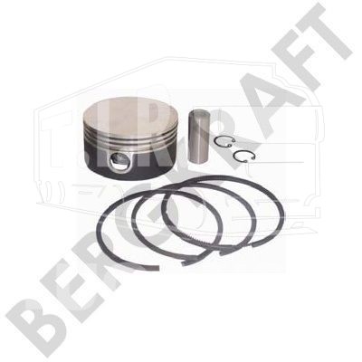 BK1129211AS, Поршнекомплект компрессора D=100mm 0.75 (4x2.5x2.5) MB ACTROS — Bergkraft