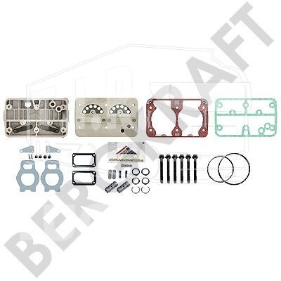BK8501369, Комплект ГБЦ компрессора полный (ГБЦ+плата+прокладки+клапана+ругулятор+болты) — Bergkraft