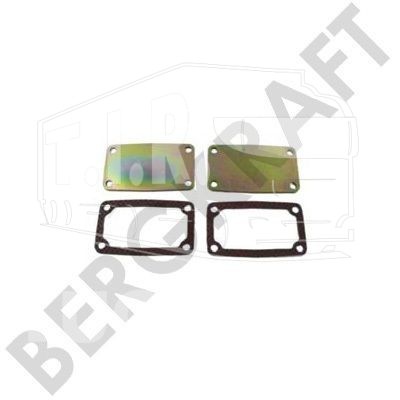 BK8501740, Комплект крышек компрессора (крышки 2шт.+прокладки 2 шт.) — Bergkraft