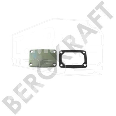 BK8500467, Крышка+прокладка корпуса компрессора — Bergkraft