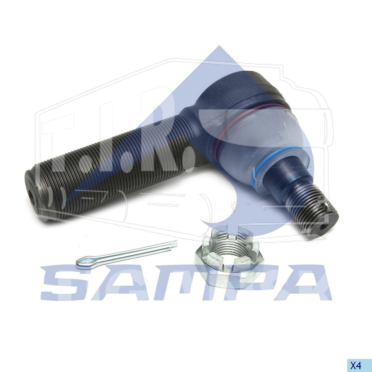 097.119-01, Наконечник рулевой тяги М28*М18*1*5*118 левый — Sampa