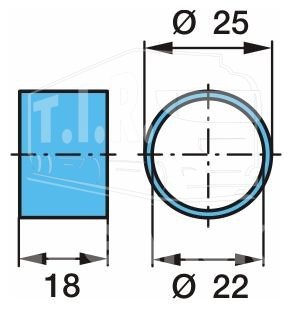 03.112.00.42.0, Втулка шпильки 22*25*18 центрирующая — BPW