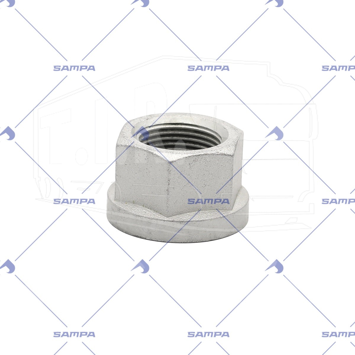 020.449, Гайка колеса M22х1,5/SW30/H=22mm — Sampa