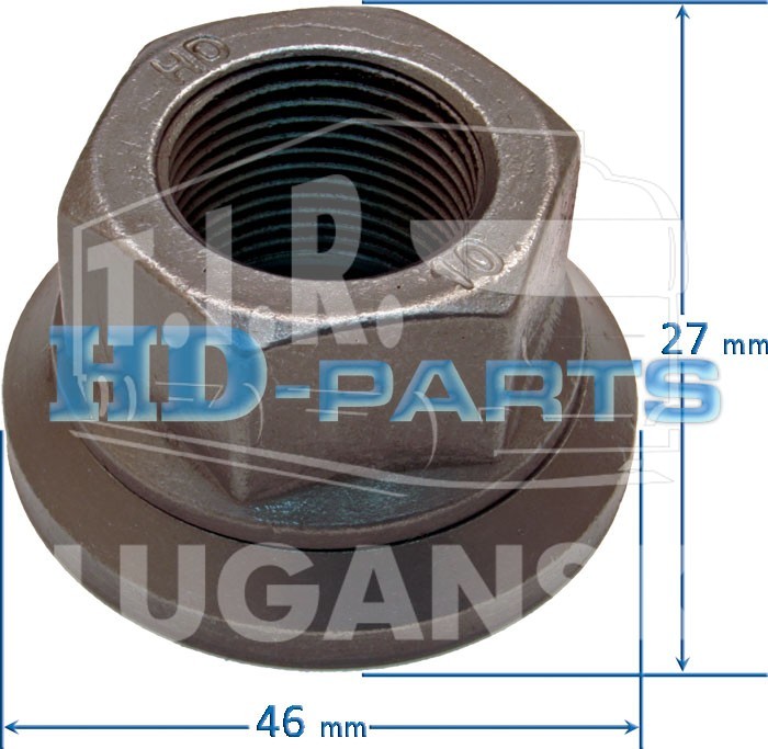609200, Гайка М22*1.5 колеса с юбкой SW32 H=27 — HD-parts