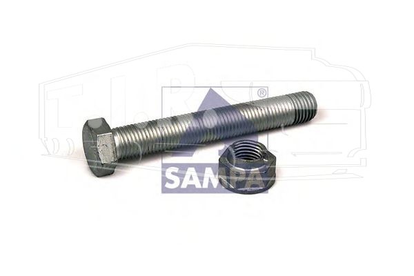 075.540, Болт рессоры М30*3.5*205 с гайкой — Sampa
