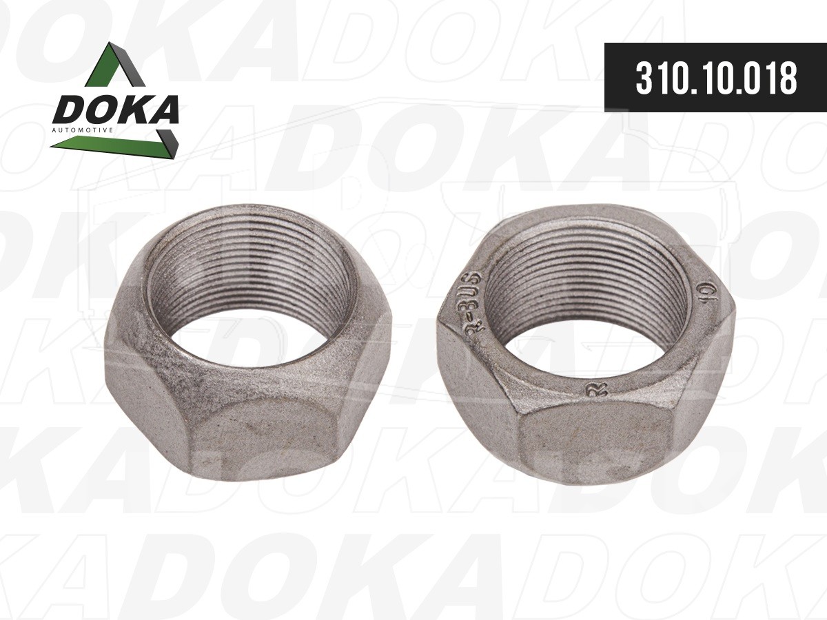 310.10.018, Гайка колесная задняя правая М30*1.5 H22 RH,под ключ 38мм — DOKA
