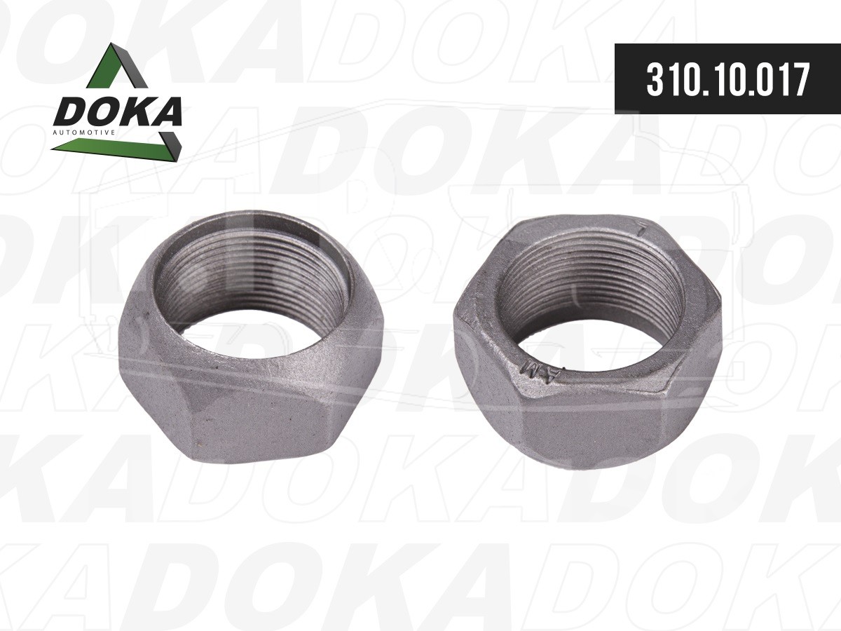 310.10.017, Гайка колесная задняя левая М30*1.5 H22 LH,под ключ 38мм — DOKA