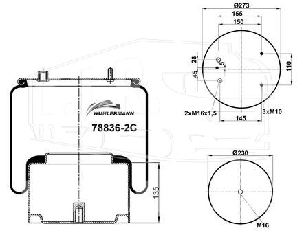 78836-2C, Пневморессора — WUHLERMANN