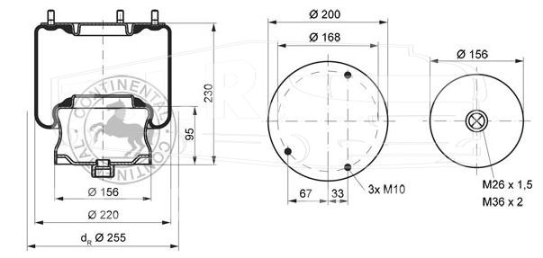 819NP01, Пневморессора — ContiTech