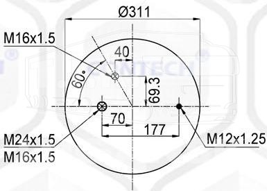 90100, Пневморессора — Contech