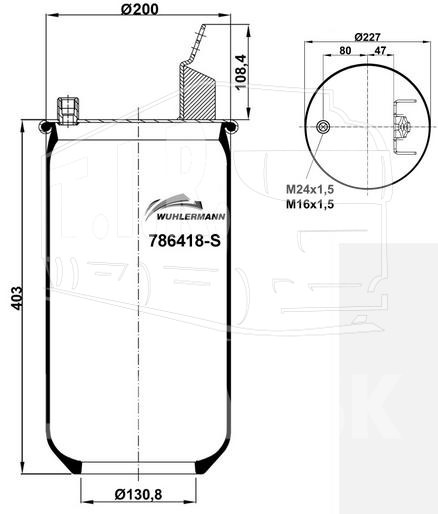 786418-S, Пневморессора — WUHLERMANN