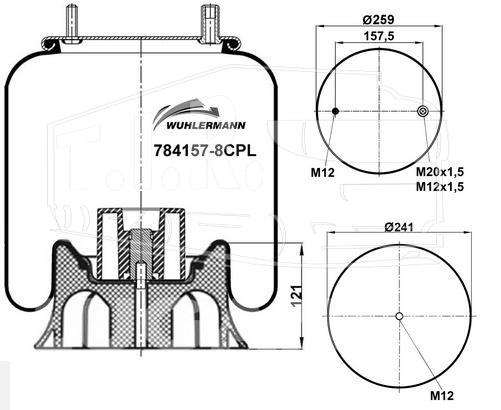 784157-8CPL, Пневморессора — WUHLERMANN