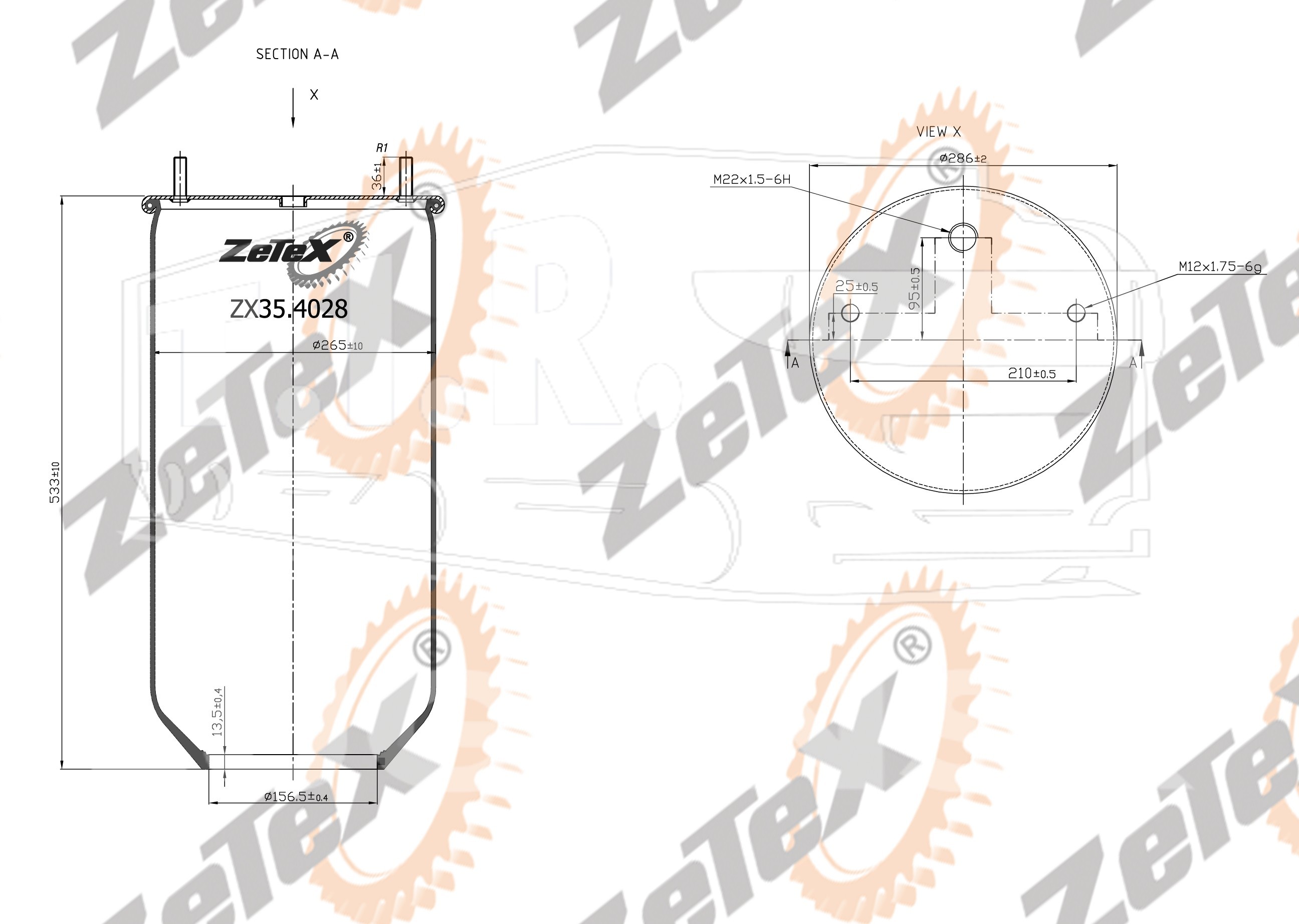ZX35.4028, Пневморессора — ZeTeX