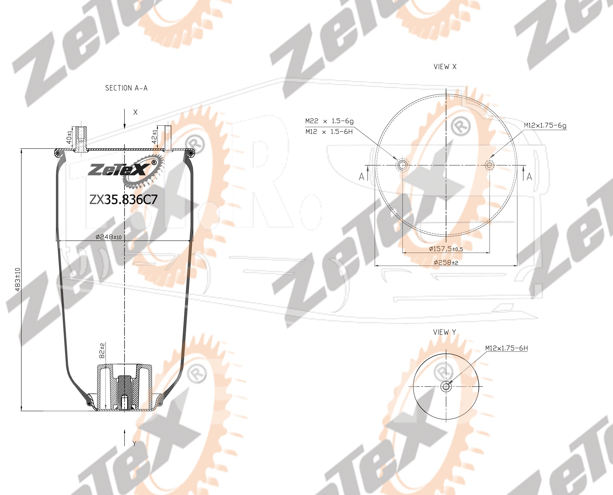 ZX35.4157S02, Пневморессора — ZeTeX
