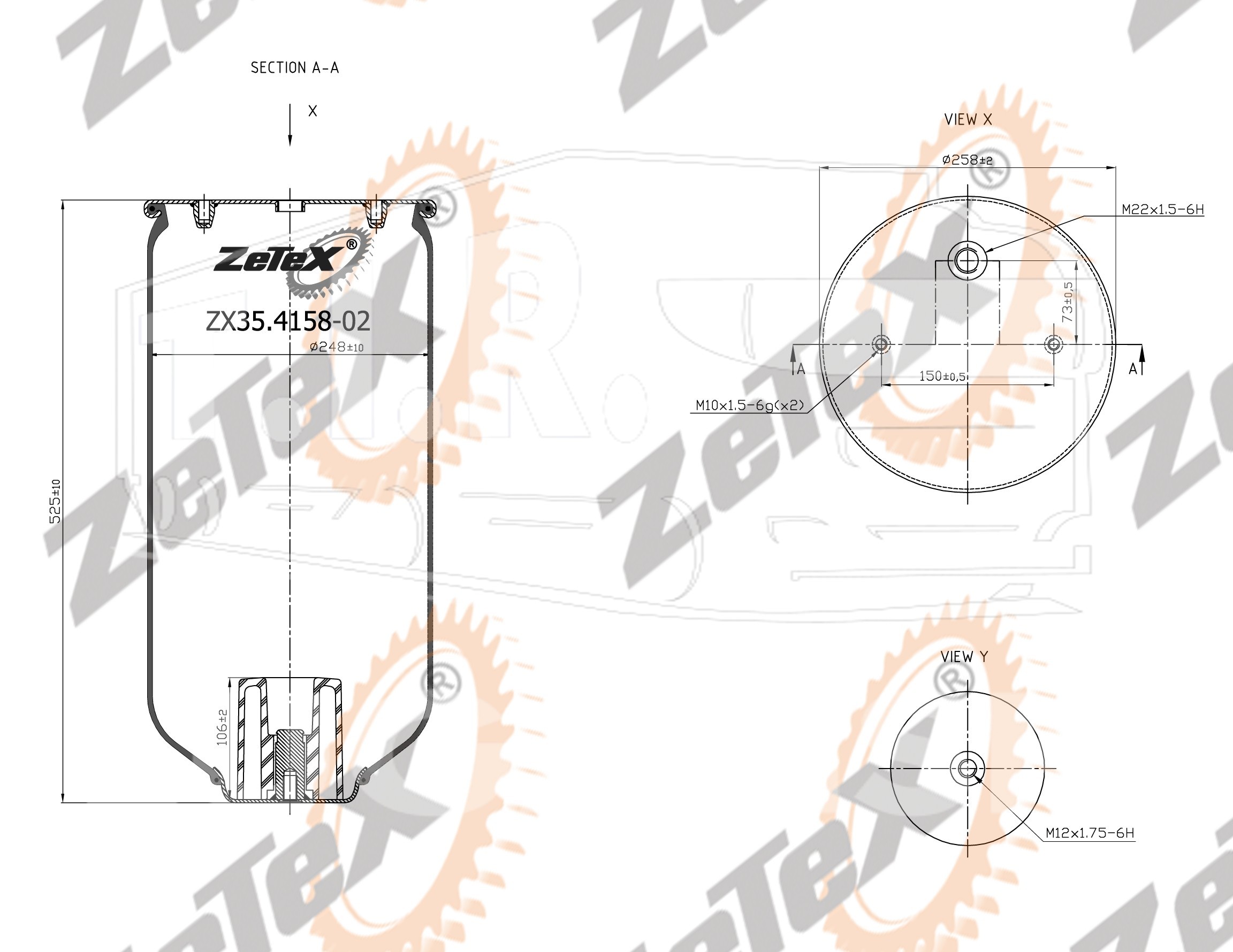 ZX35.4158-02, Пневморессора — ZeTeX