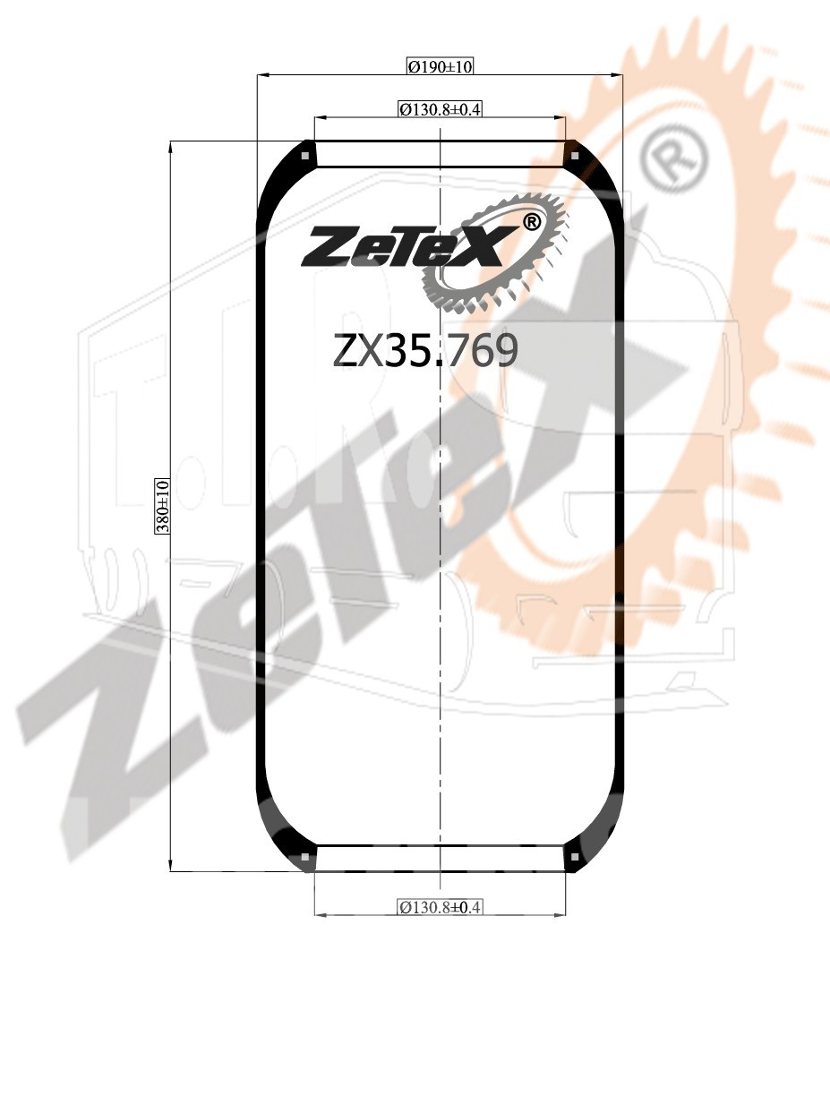 ZX35.769, Пневморессора 769N  SCANIA / IRIS — ZeTeX