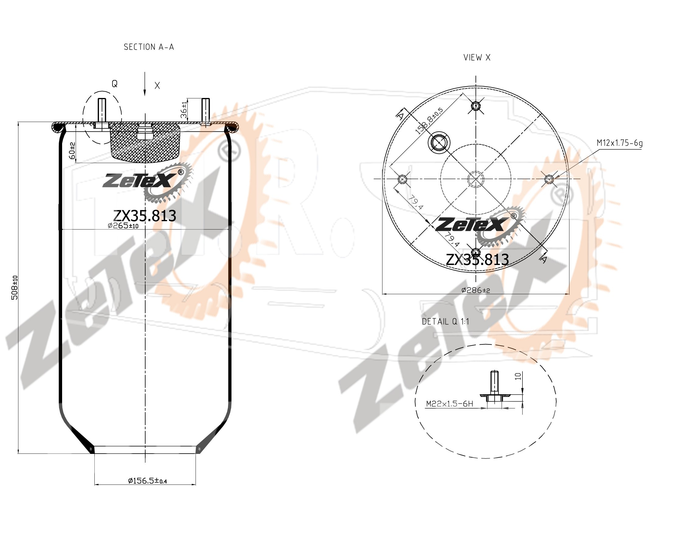 ZX35.813, Пневморессора — ZeTeX