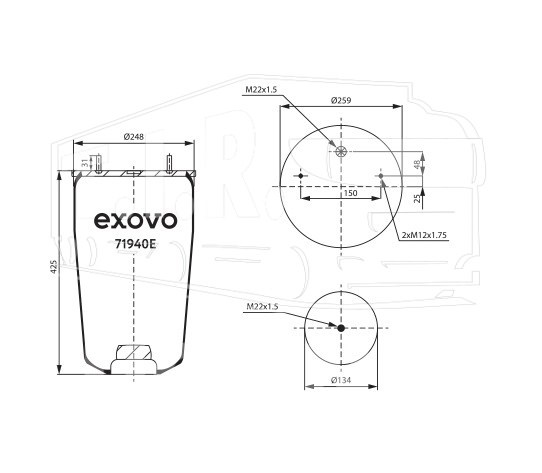 71940E, Пневморессора — EXOVO