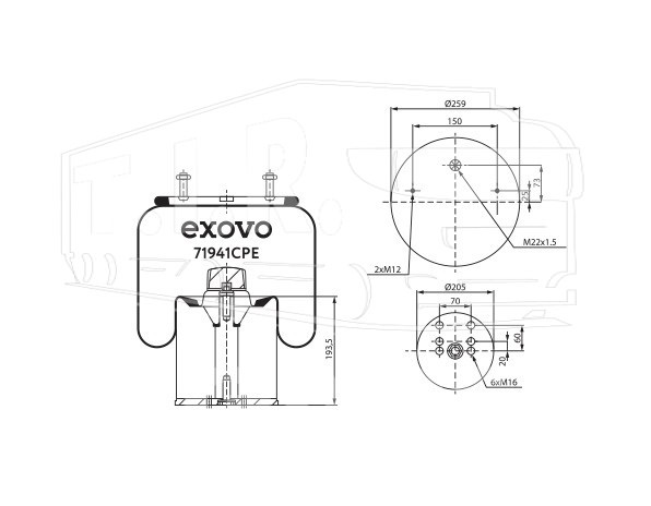 71941CPE, Пневморессора — EXOVO