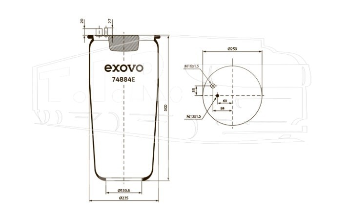 74884E, Пневморессора — EXOVO