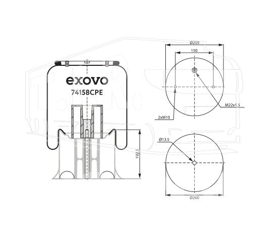 74158CPE, Пневморессора — EXOVO