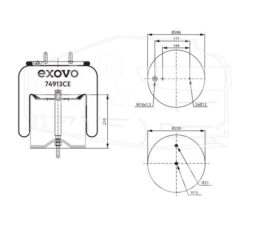 74913CE, Пневморессора — EXOVO