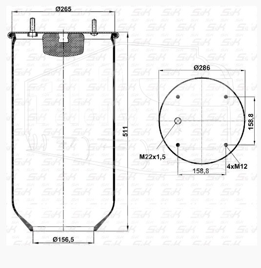SK-813P-01, Пневморессора — S&K GMBH