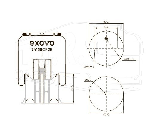 74158CP2E, Пневморессора — EXOVO