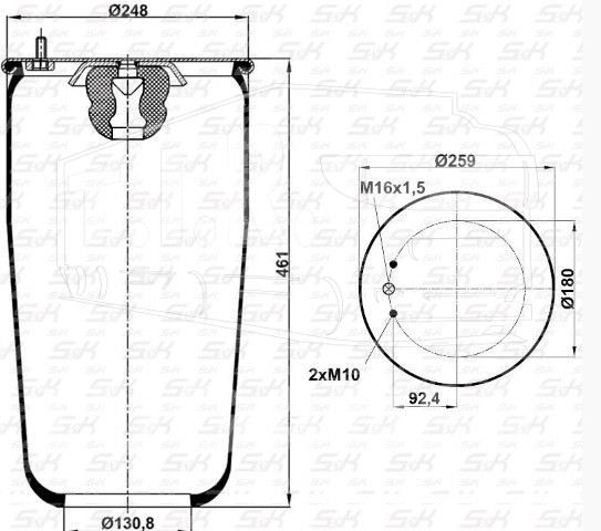 SK-4713P-01, Пневморессора — S&K GMBH