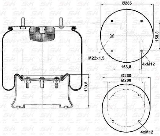 SK-810K-01, Пневморессора — S&K GMBH