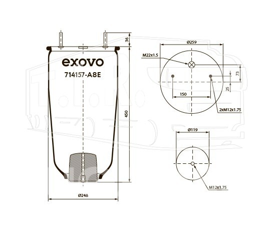 714157-A8E, Пневморессора — EXOVO