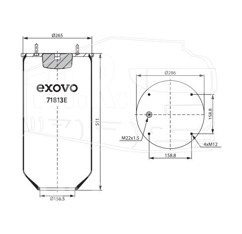 71813E, Пневморессора — EXOVO