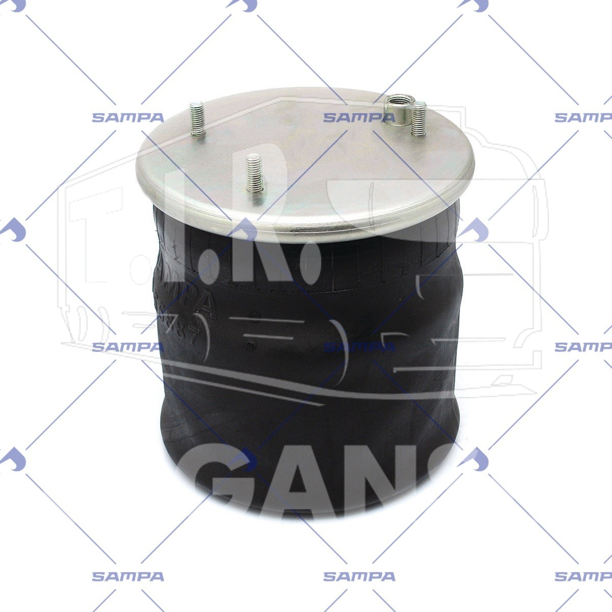 SP 55887-K06, Пневморессора в сборе со стальным стак — Sampa