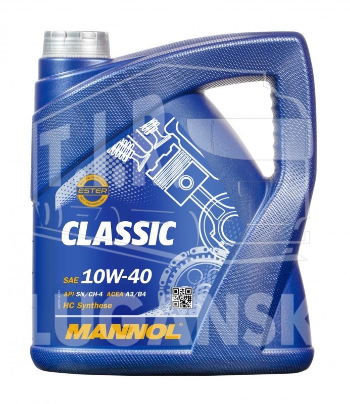 Масло MANNOL 7501-4 4Л 10W-40 CLASSIC SN/CH-4 ACEA A3/B4