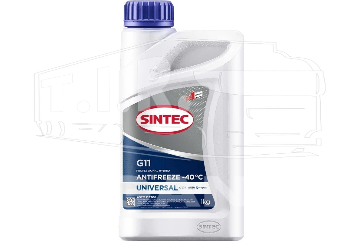 Антифриз SINTEC -40 G11 Universal синий 1л