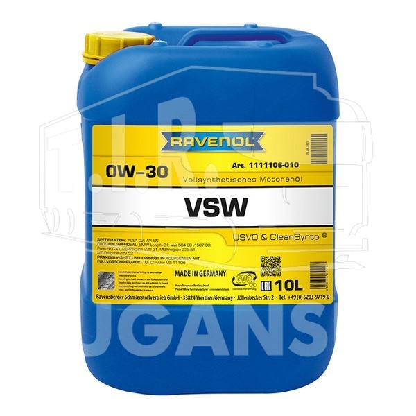 Масло RAVENOL VSW SAE 0W-30 10л