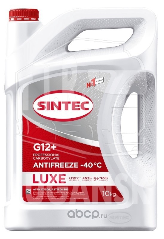 Антифриз SINTEC Luxe G12+ red -40 10кг