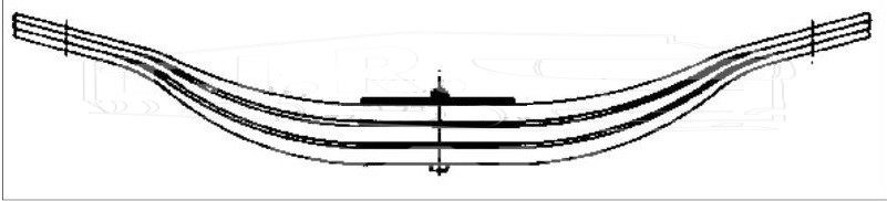 F179Z121ZA70, Рессора 3-лист. BPW (парабол.) — Weweler