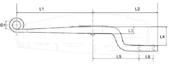 F179Z206ZA75, Полурессора 1-но лист (гусак) — Weweler