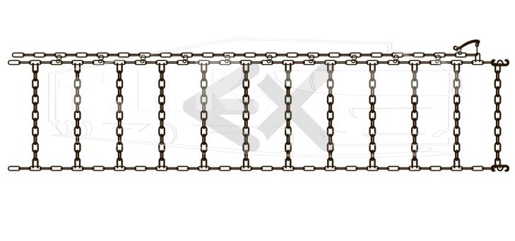 Цепи противоскольж. 315/80R22,5 "ЛЕСЕНКА"