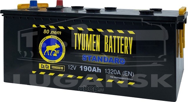 TYUMEN BATTERY, Аккумулятор 190 А/ч TYUMEN BATTERY STANDARD 6СТ — TYUMEN BATTERY