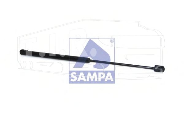 040.091, Амортизатор решетки 277-485mm/250N — Sampa