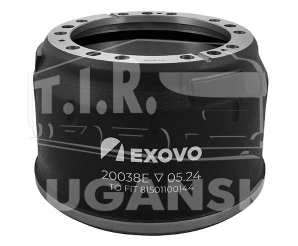 20038E, Барабан тормозной 410*232*300 — EXOVO