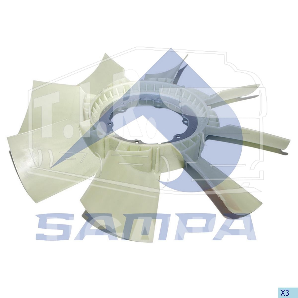 079.291-01, Крыльчатка вентилятора 680/8 — Sampa