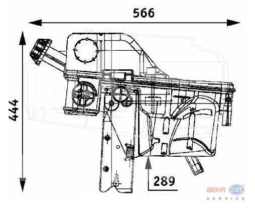 8MA376705-081, Бачок расширительный — Hella
