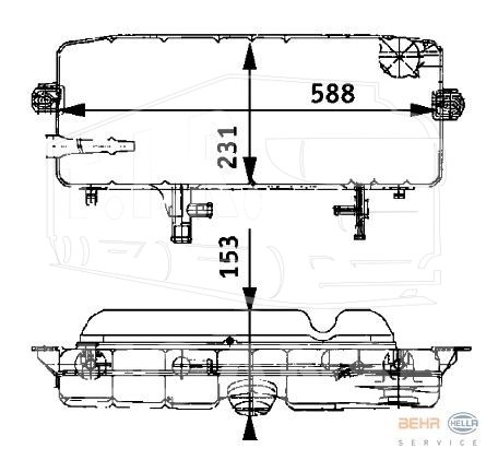 8MA 376 705-301, Бачок расширительный — Hella