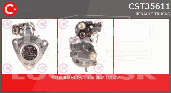 Стартер 24V 7kW 11t (редуктор)