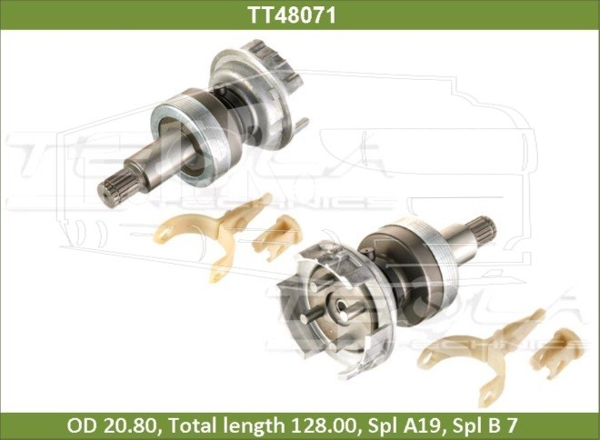 TT48071, Бендикс + планетарка стартера — Tesla