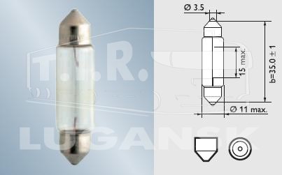 Лампочка 12v5w (салон стандарт) C5W