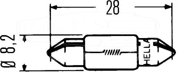 8GM002094-241, Лампочка 24V C3W SV7-8 — Hella